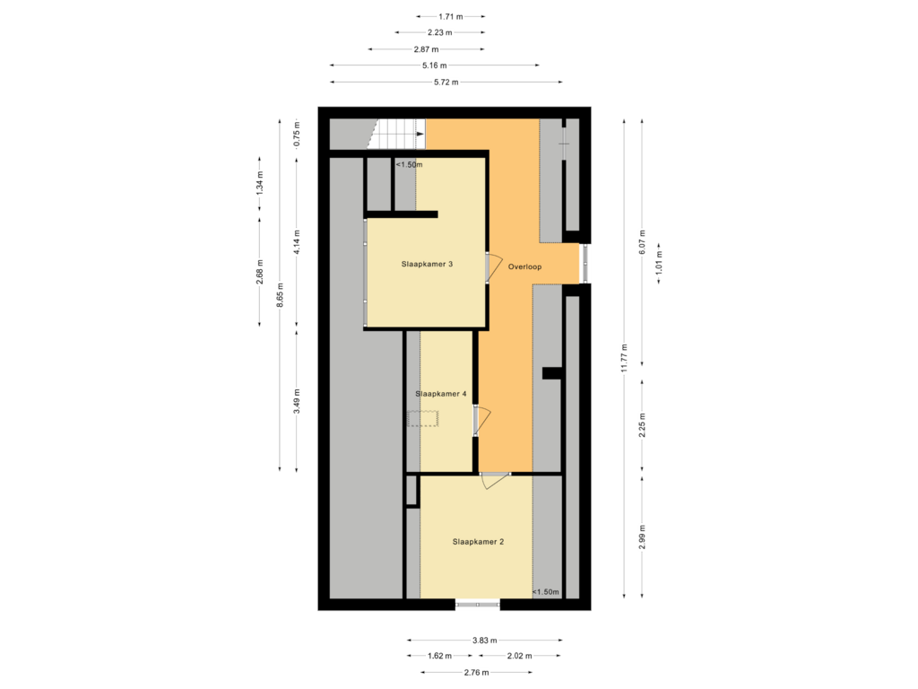 Bekijk plattegrond van Eerste verdieping van Schoolstraat 5