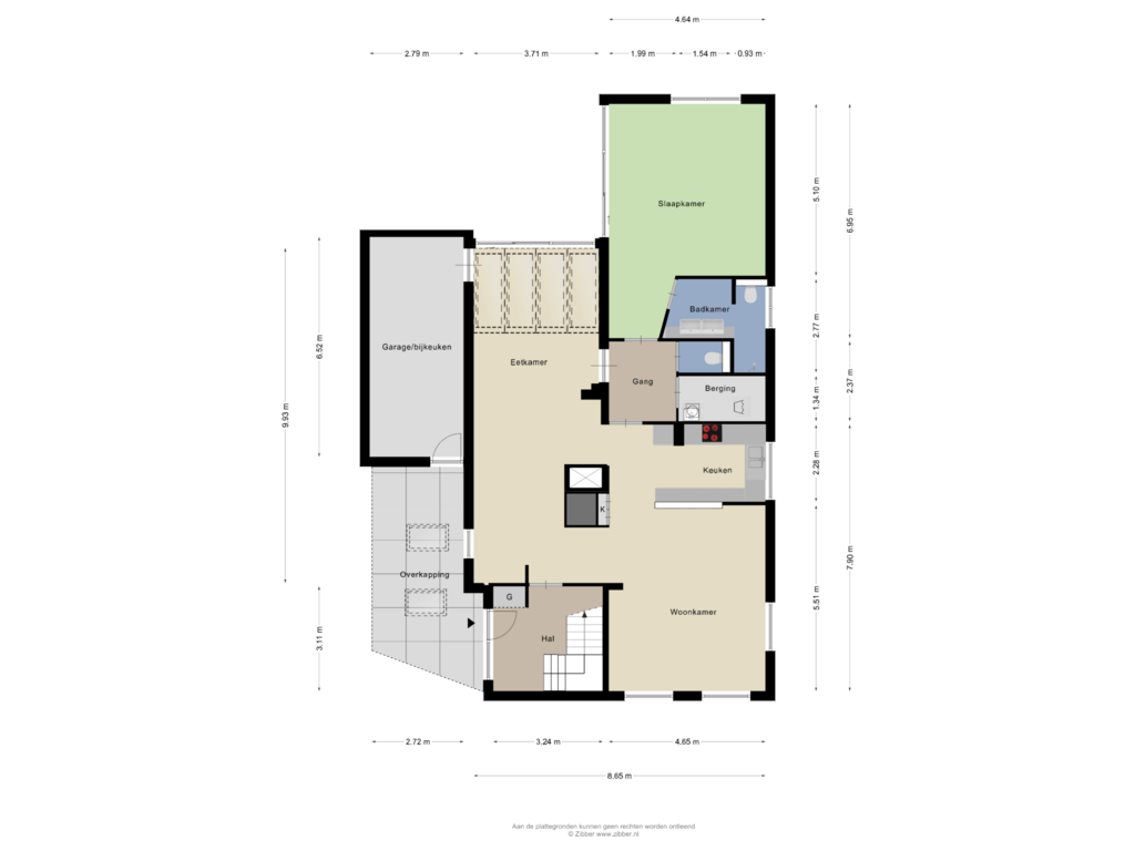 Bekijk plattegrond van Begane grond van Hofland 23