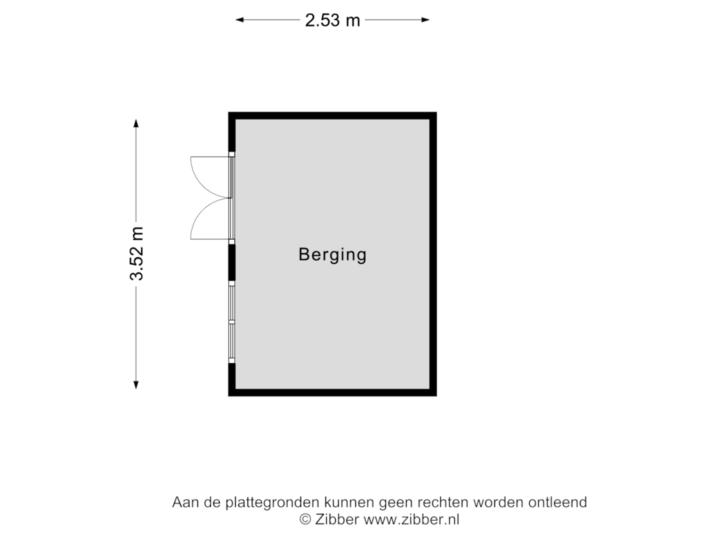 Bekijk plattegrond van Berging van Hofland 23