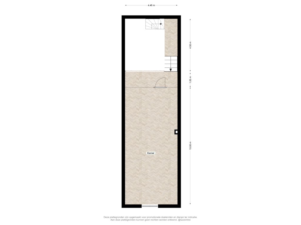 View floorplan of 1e Verdieping of Kruisstraat 7