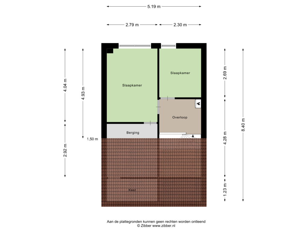 Bekijk plattegrond van Eerste Verdieping van Bergwei 9