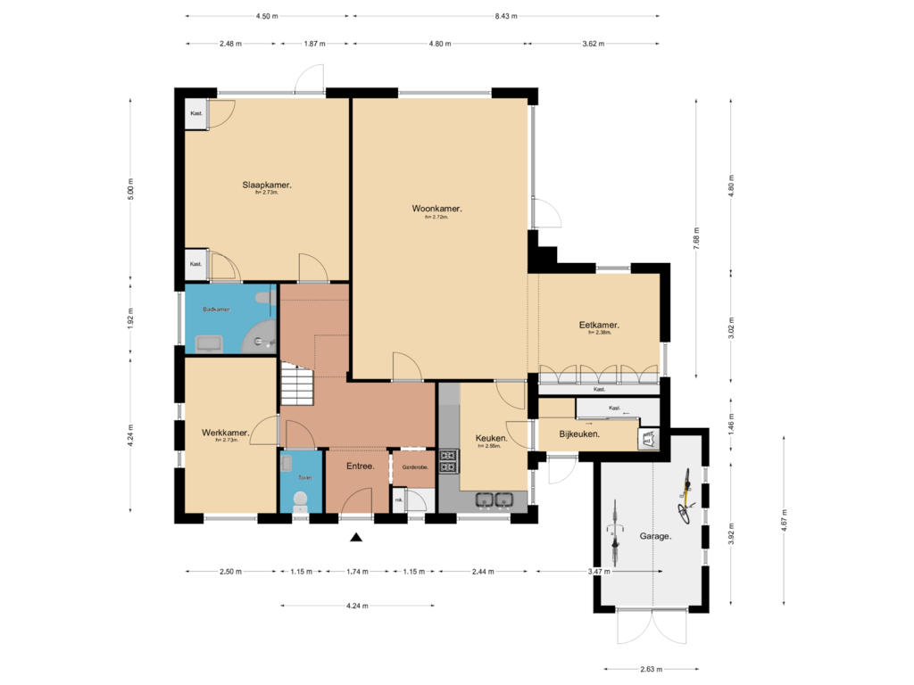 Bekijk plattegrond van Beganegrond van Bilderdijklaan 26