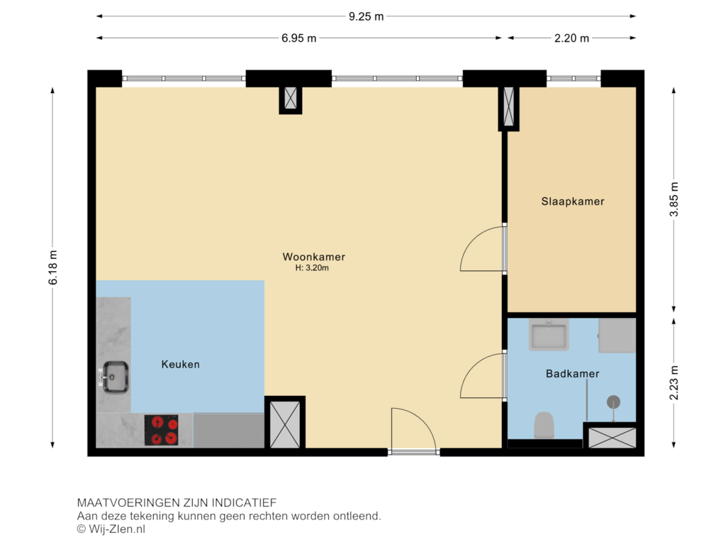 Bekijk plattegrond van First floor van Schiekade 47-K003