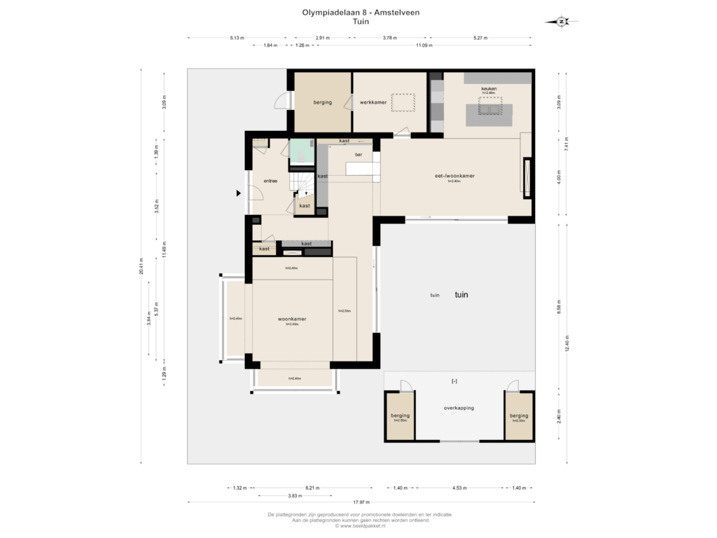 Bekijk plattegrond van TUIN van Olympiadelaan 8