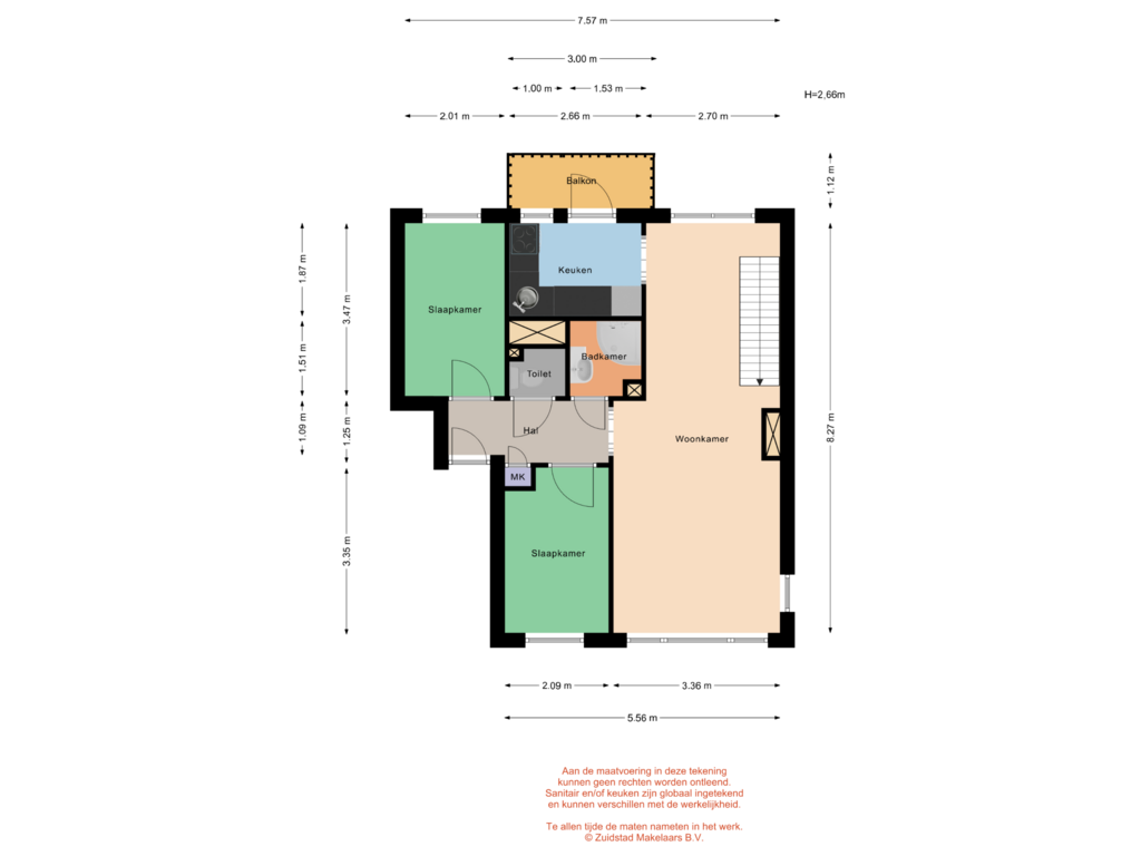 View floorplan of Tapuitstraat 24-C - 2e verdieping of Tapuitstraat 24-C