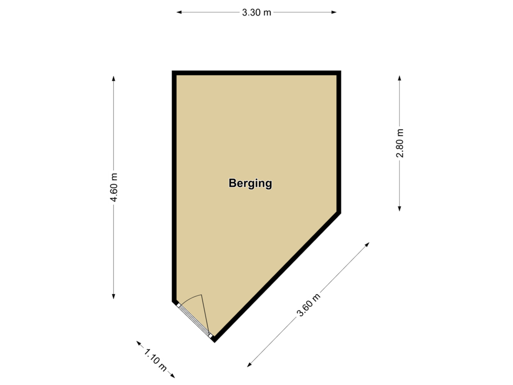 View floorplan of Berging of Amaryllisstraat 16