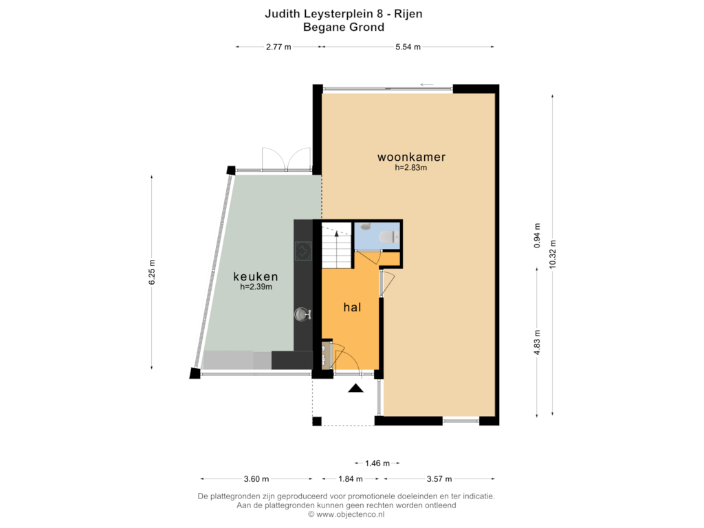 Bekijk plattegrond van BEGANE GROND van Judith Leysterplein 8