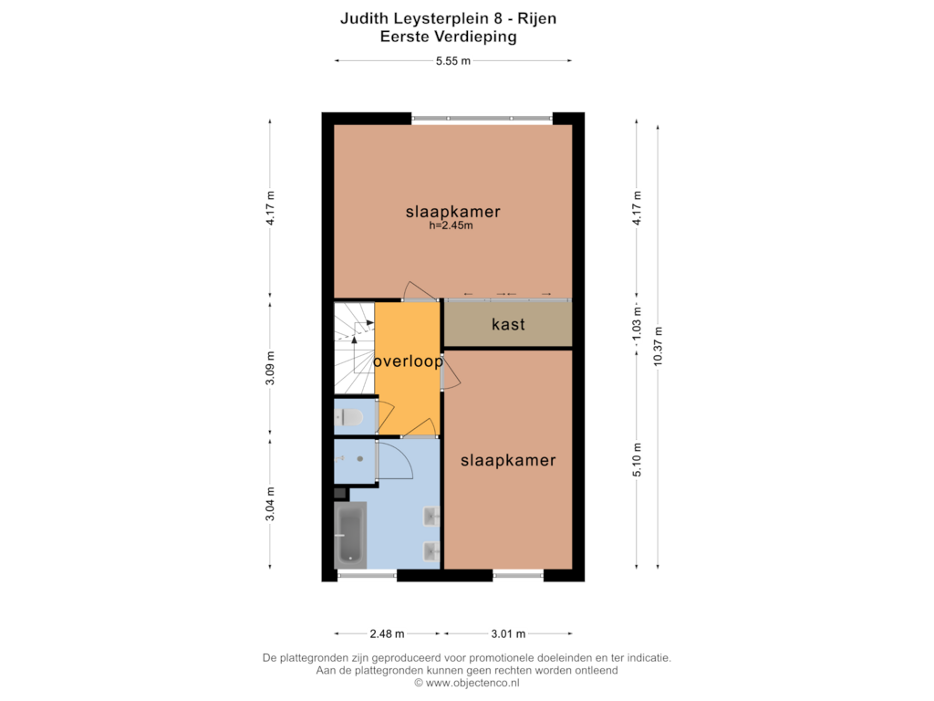 Bekijk plattegrond van EERSTE VERDIEPING van Judith Leysterplein 8