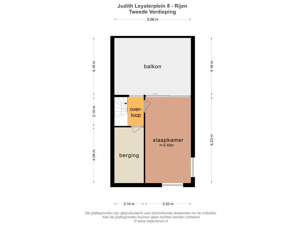 Bekijk plattegrond van TWEEDE VERDIEPING van Judith Leysterplein 8