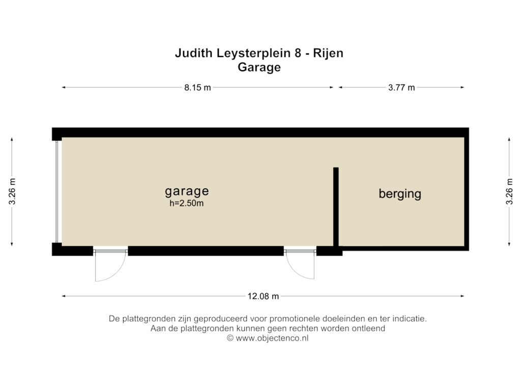 Bekijk plattegrond van GARAGE van Judith Leysterplein 8