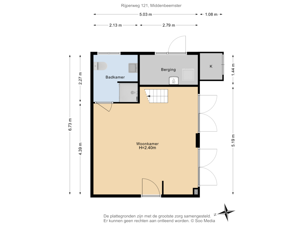 View floorplan of Bijgebouw of Rijperweg 121