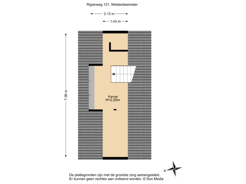 Bekijk plattegrond van Bijgebouw 1e verd. van Rijperweg 121