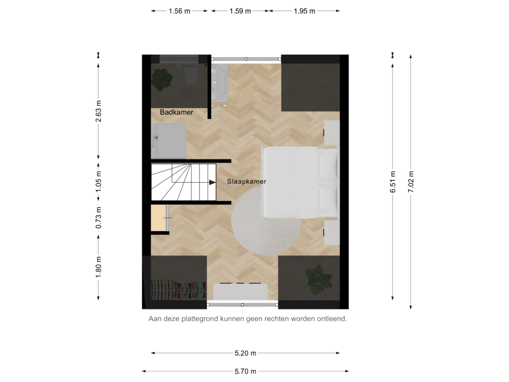 Bekijk plattegrond van Mariastraat 17A bovenverdieping van Mariastraat 17-A