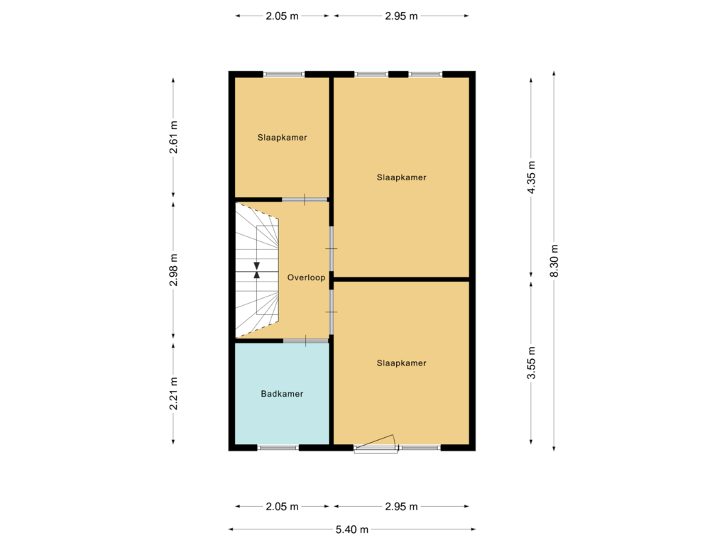 Bekijk plattegrond van Floor 1 van Burgemeester Van Stapelestraat 5