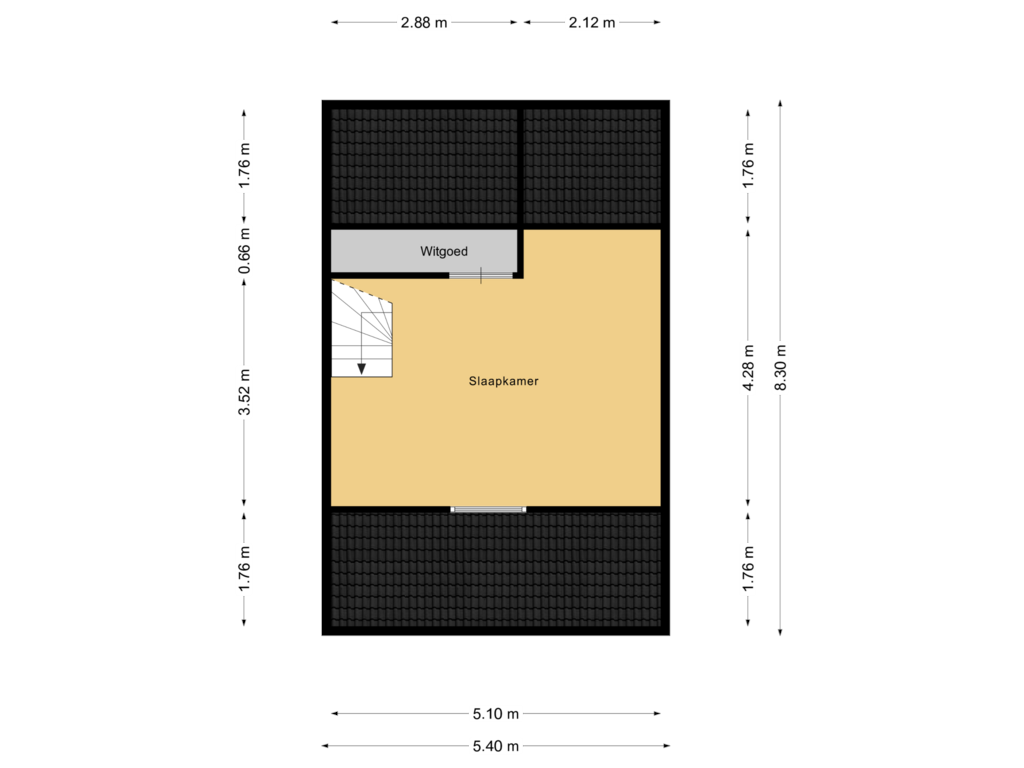 Bekijk plattegrond van Floor 2 van Burgemeester Van Stapelestraat 5