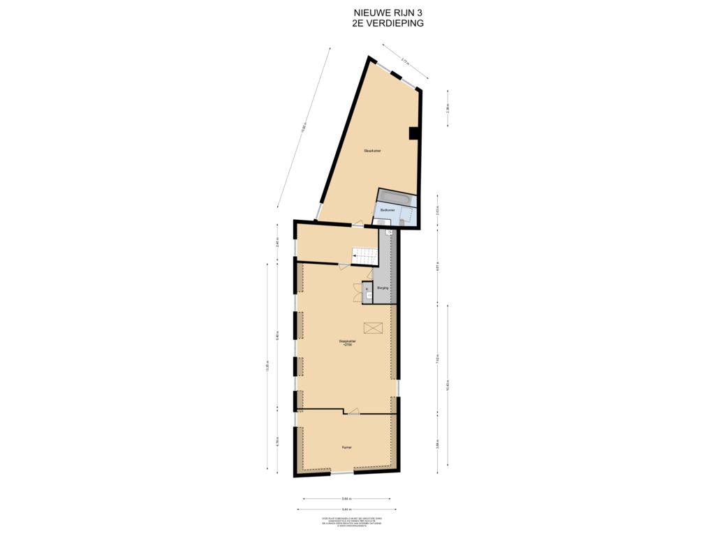 Bekijk plattegrond van 2E Verdieping van Nieuwe Rijn 3