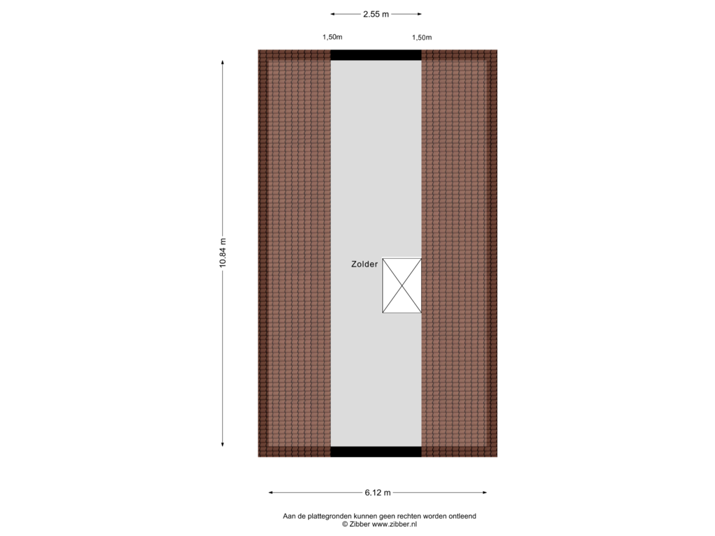 Bekijk plattegrond van Zolder van Sluisstraat 67