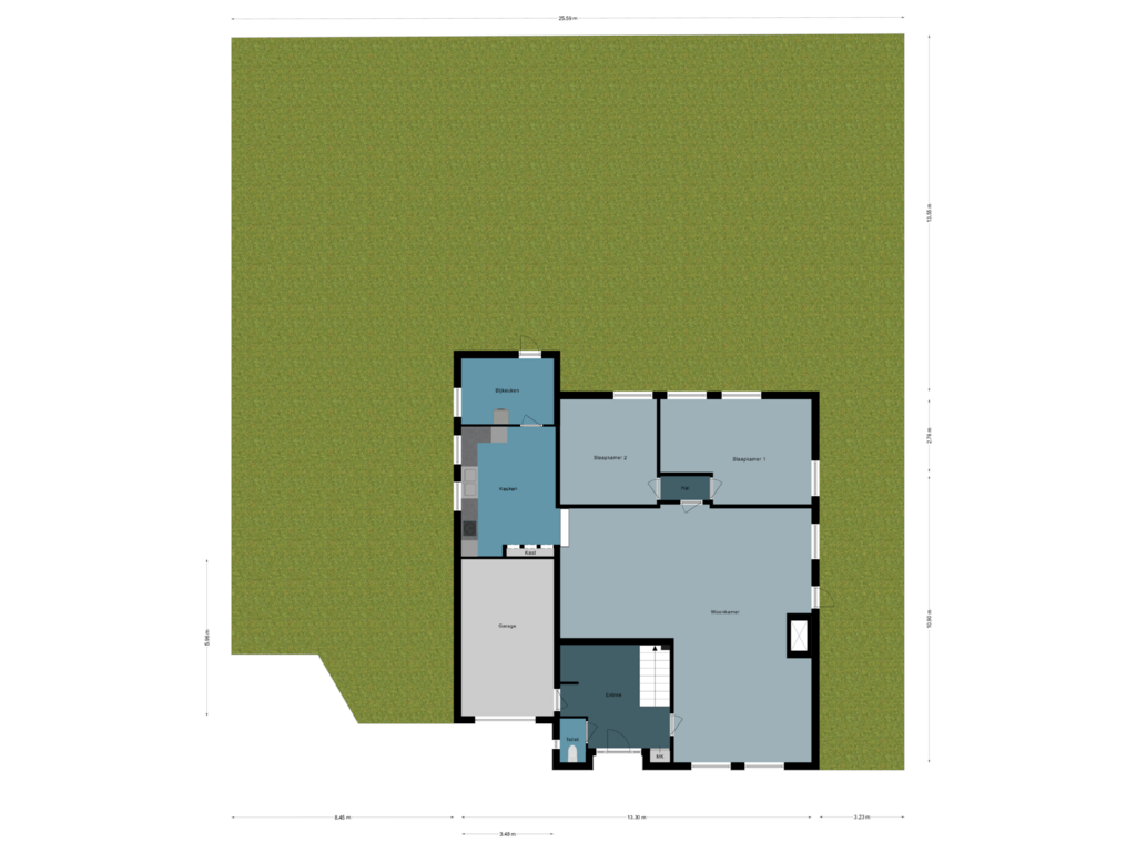 Bekijk plattegrond van Begane Grond Met Tuin van Nieuwland 39