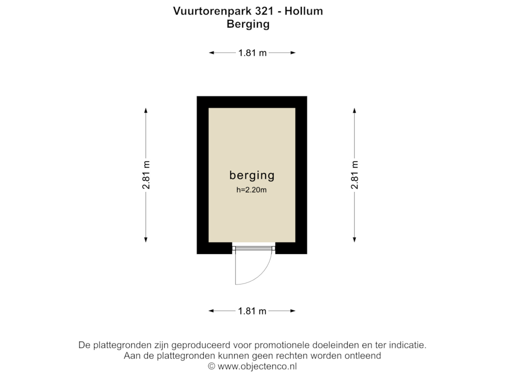 View floorplan of Berging of Vuurtorenpark 321