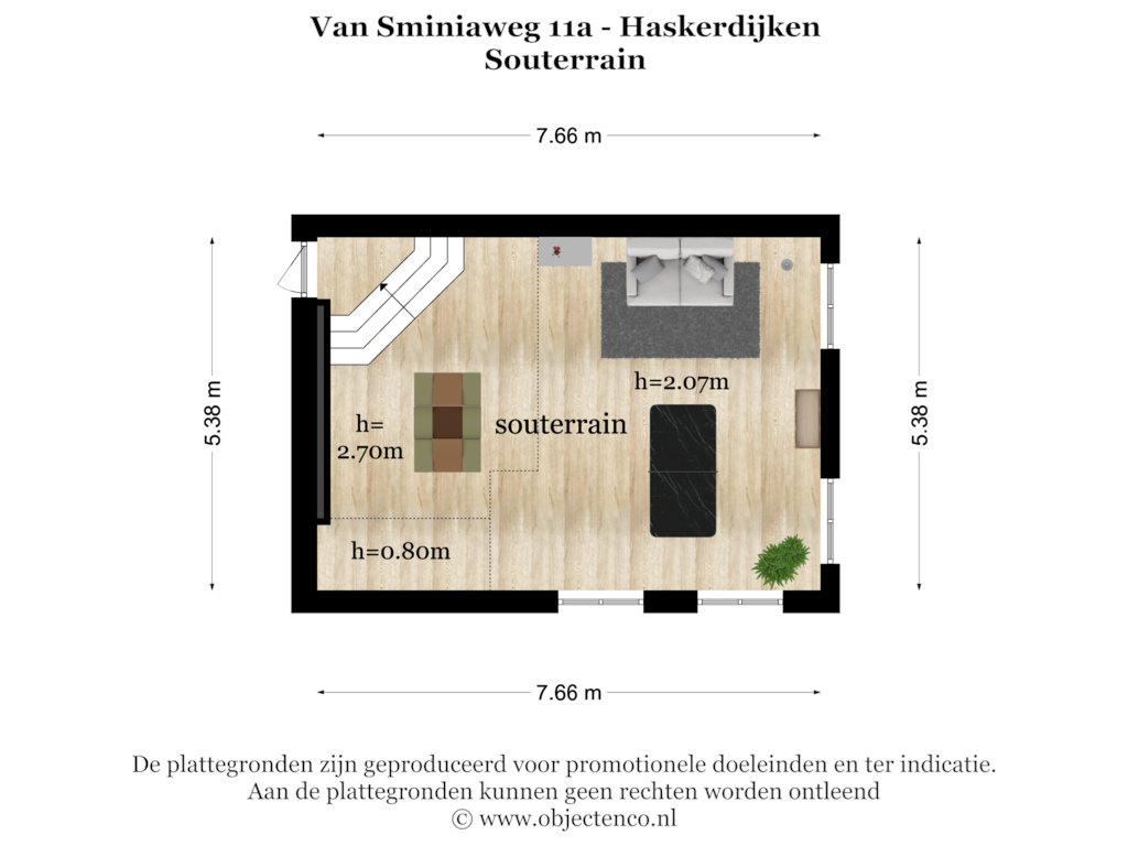 View floorplan of SOUTERRAIN of Van Sminiaweg 11-A