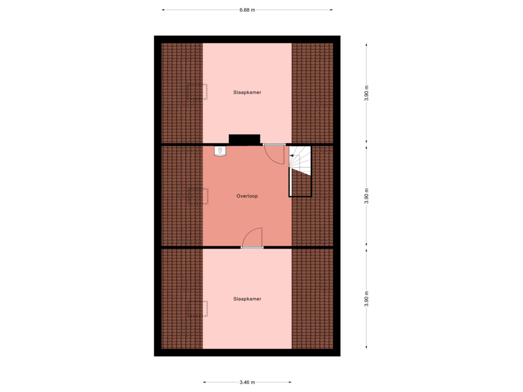 Bekijk plattegrond van 2e Verdieping van Hoofdweg 61-*