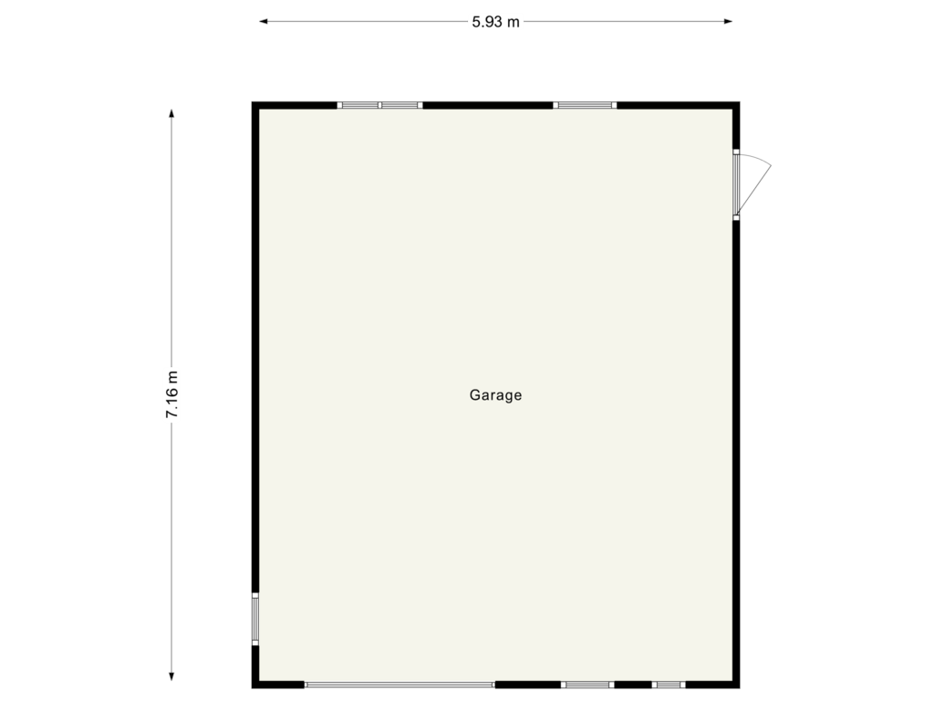 Bekijk plattegrond van Garage 1 van Hoofdweg 61-*