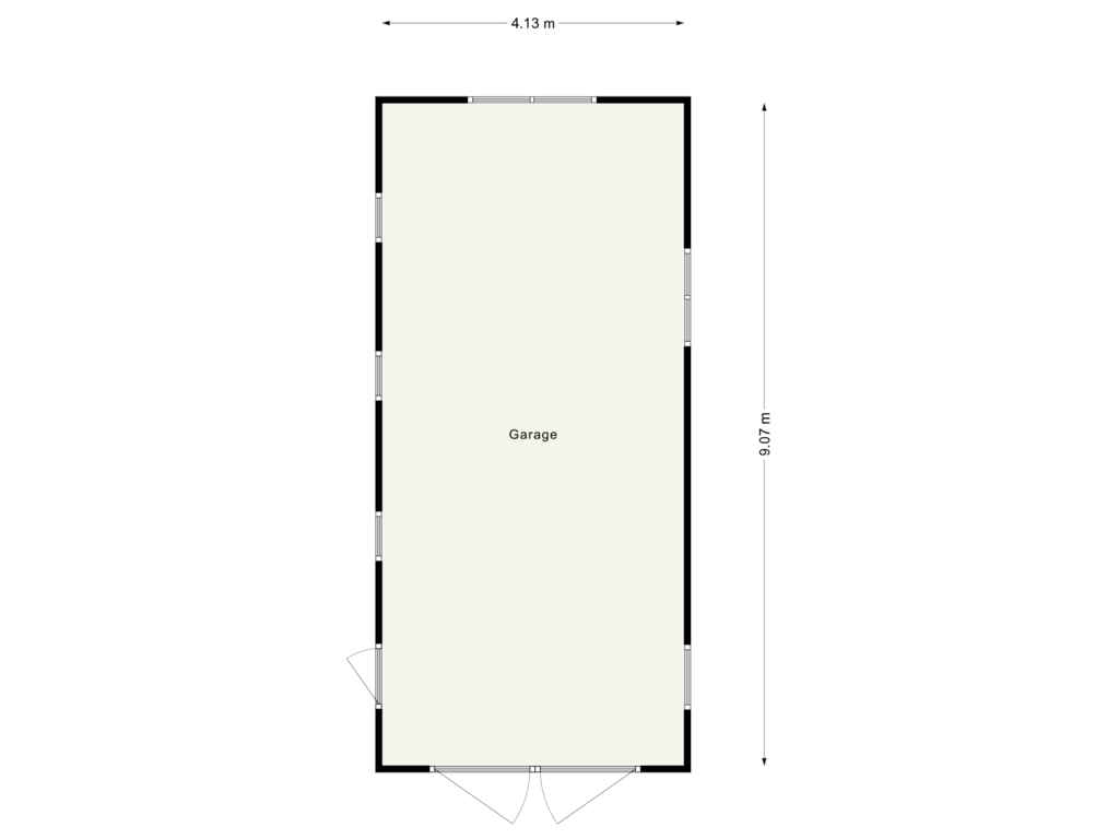 Bekijk plattegrond van Garage 2 van Hoofdweg 61-*