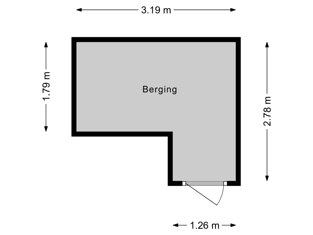 Bekijk plattegrond van Berging van Houtlaan 497