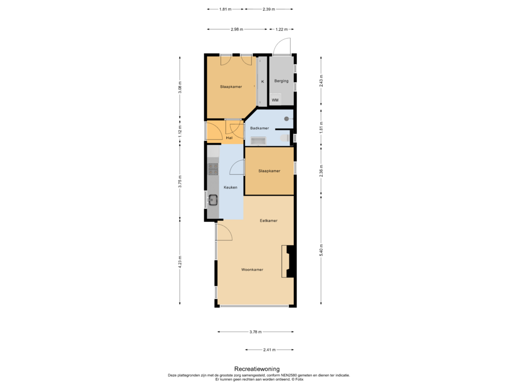 Bekijk plattegrond van Recreatiewoning van Arnhemseweg 100-515