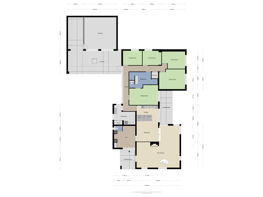 Bekijk plattegrond van Begane grond van Julianastraat 15-A