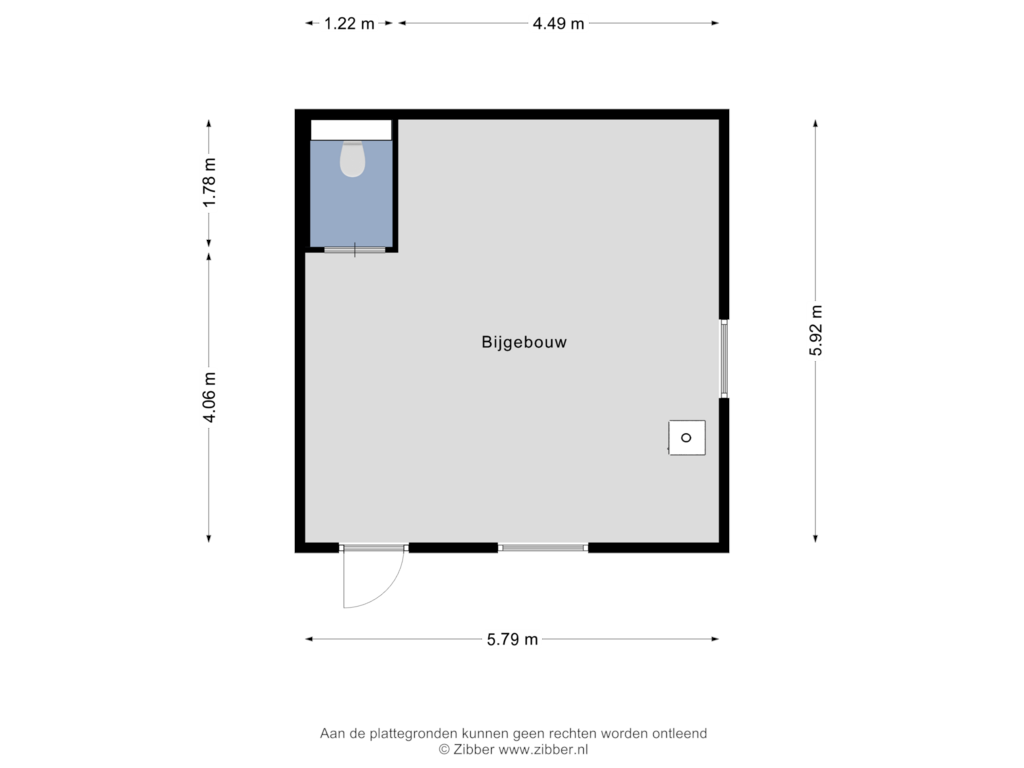 Bekijk plattegrond van Bijgebouw van Julianastraat 15-A