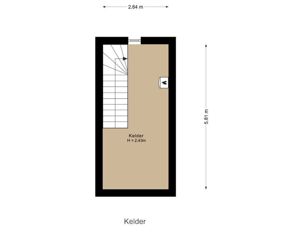 Bekijk plattegrond van Kelder van Voorstraat 85