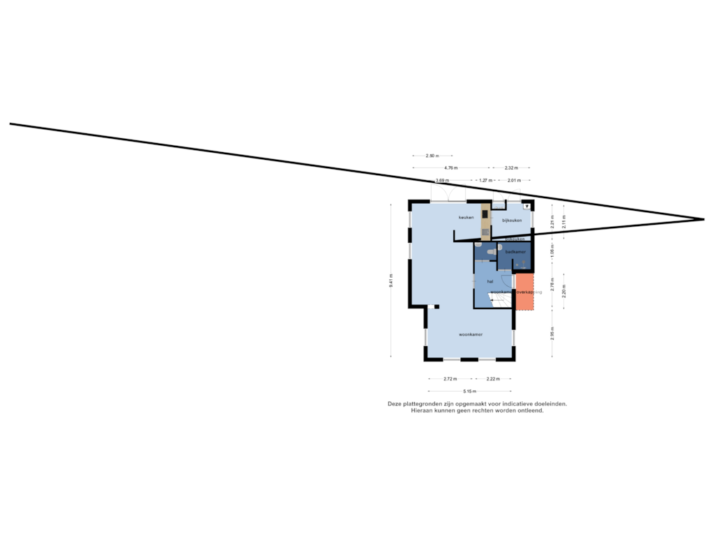 View floorplan of Begane grond of Hof van Halenweg 2-159