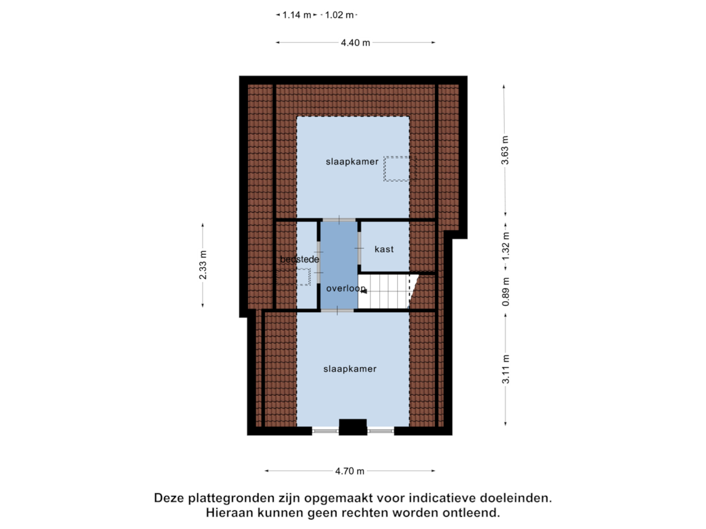 View floorplan of 1e verdieping of Hof van Halenweg 2-159