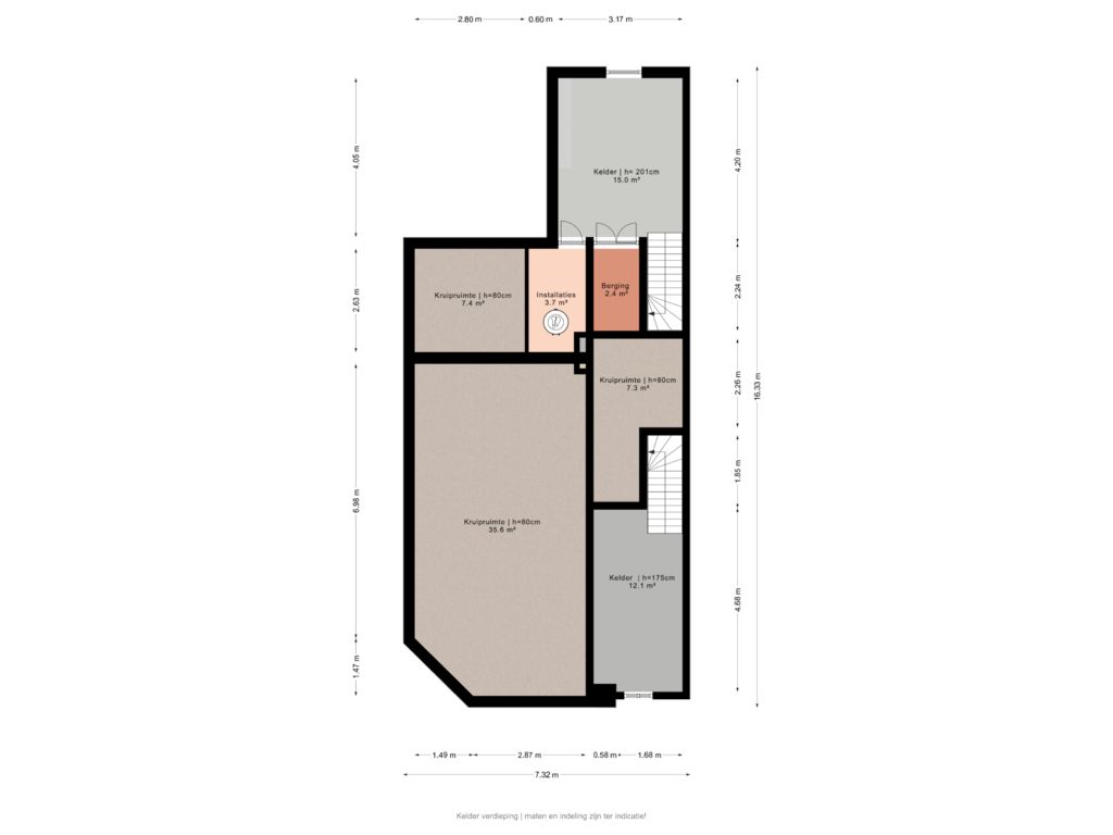 View floorplan of Kelder of Emmapark 12