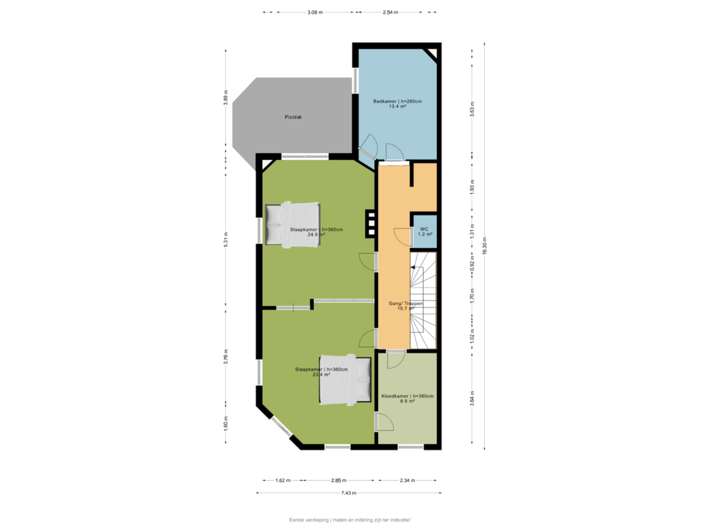 View floorplan of Eerste verdieping of Emmapark 12