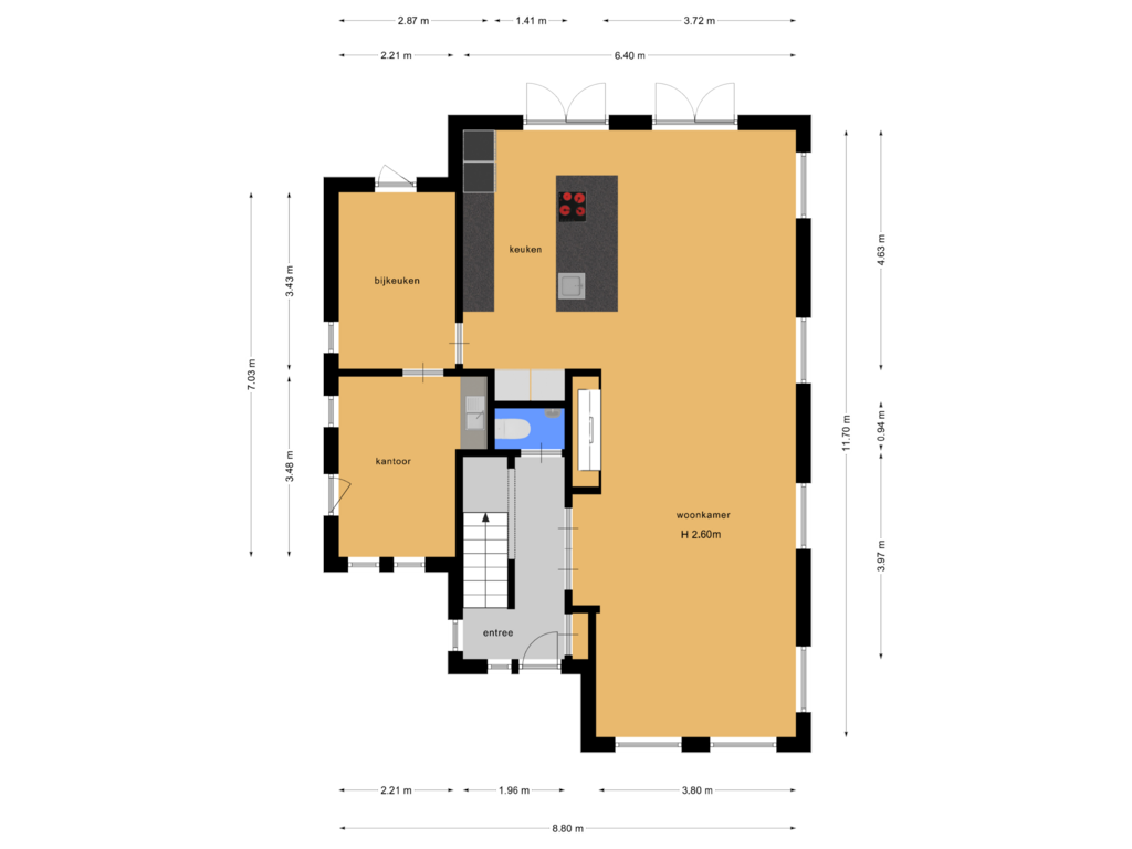 Bekijk plattegrond van Begane grond van Prinses Amaliahof 39