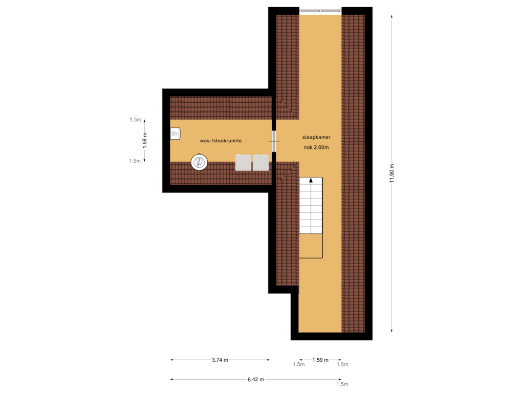 Bekijk plattegrond van 2e verdieping van Prinses Amaliahof 39