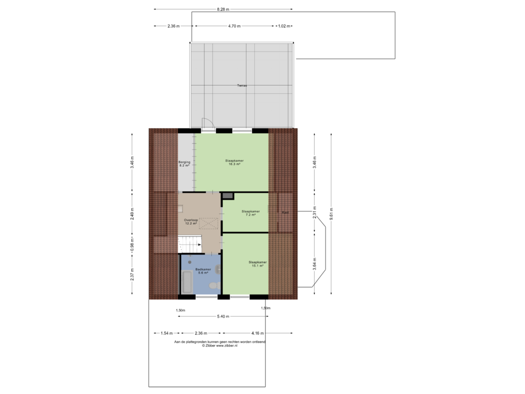 View floorplan of Eerste Verdieping of Heckenweg 11