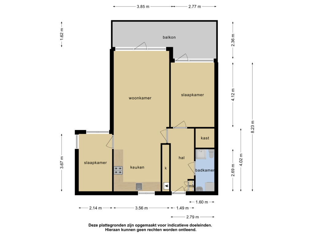 Bekijk plattegrond van Appartement van van Ogtropweg 44