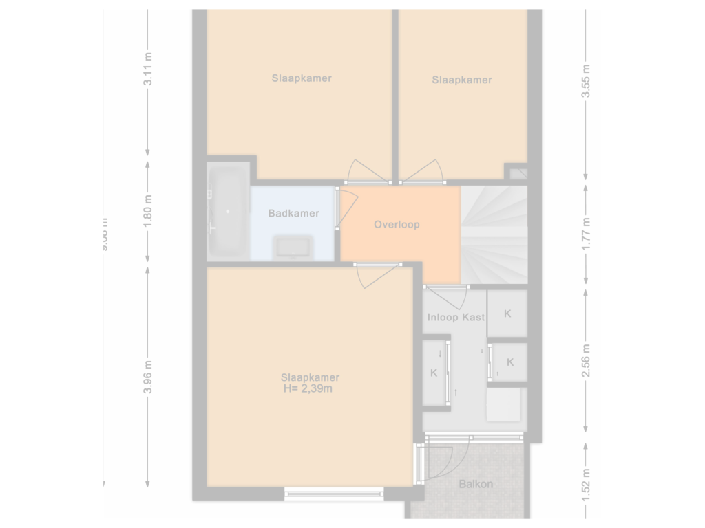 Bekijk plattegrond van Floor 1 van Prof. Lorentzlaan 53