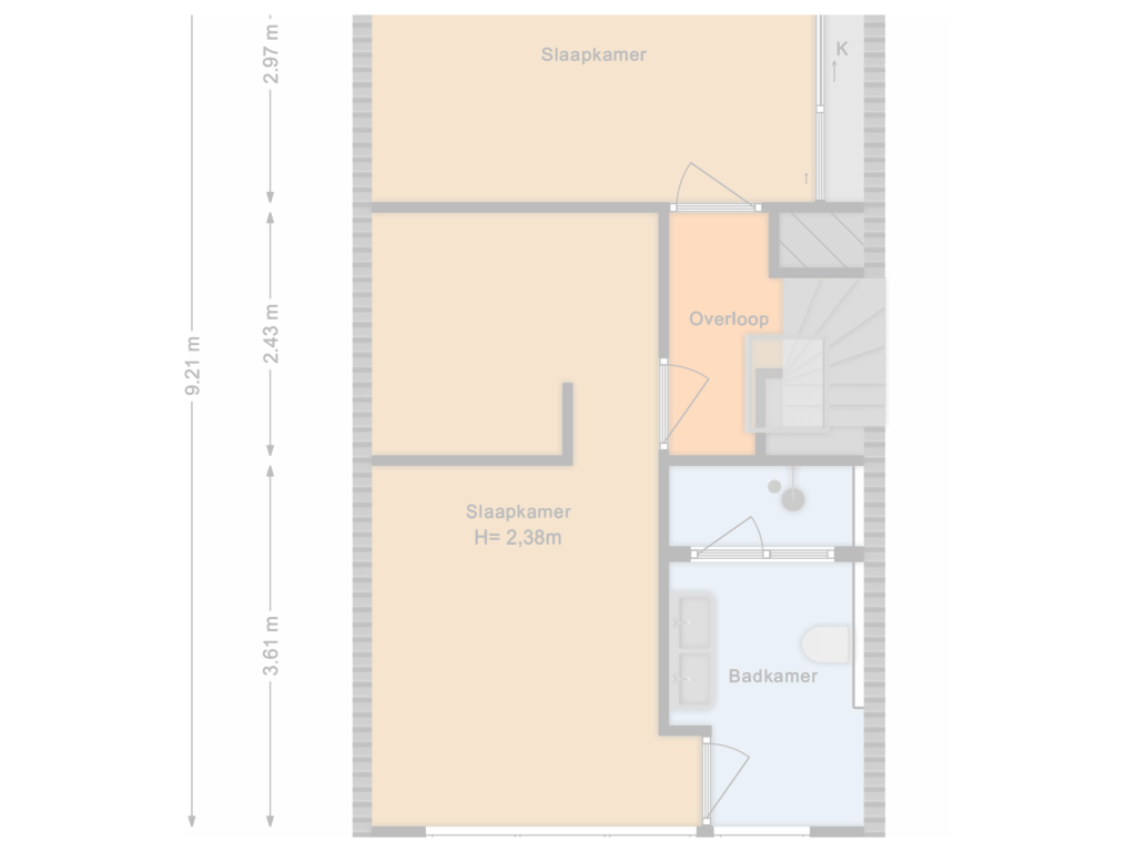 Bekijk plattegrond van Floor 2 van Prof. Lorentzlaan 53