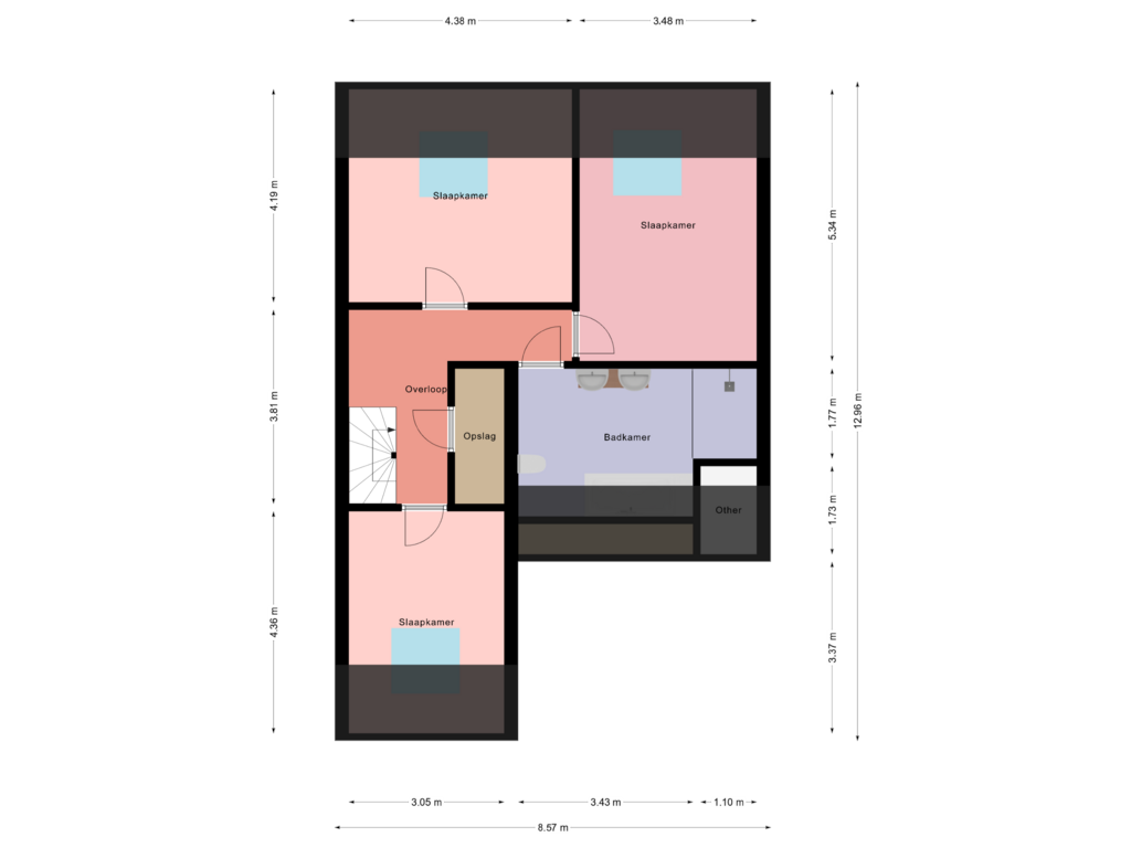 Bekijk plattegrond van Eerste verdieping van Noorderstraat 219-E