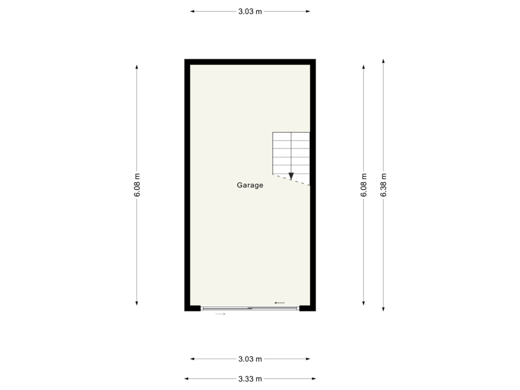 Bekijk plattegrond van Garage van Noorderstraat 219-E