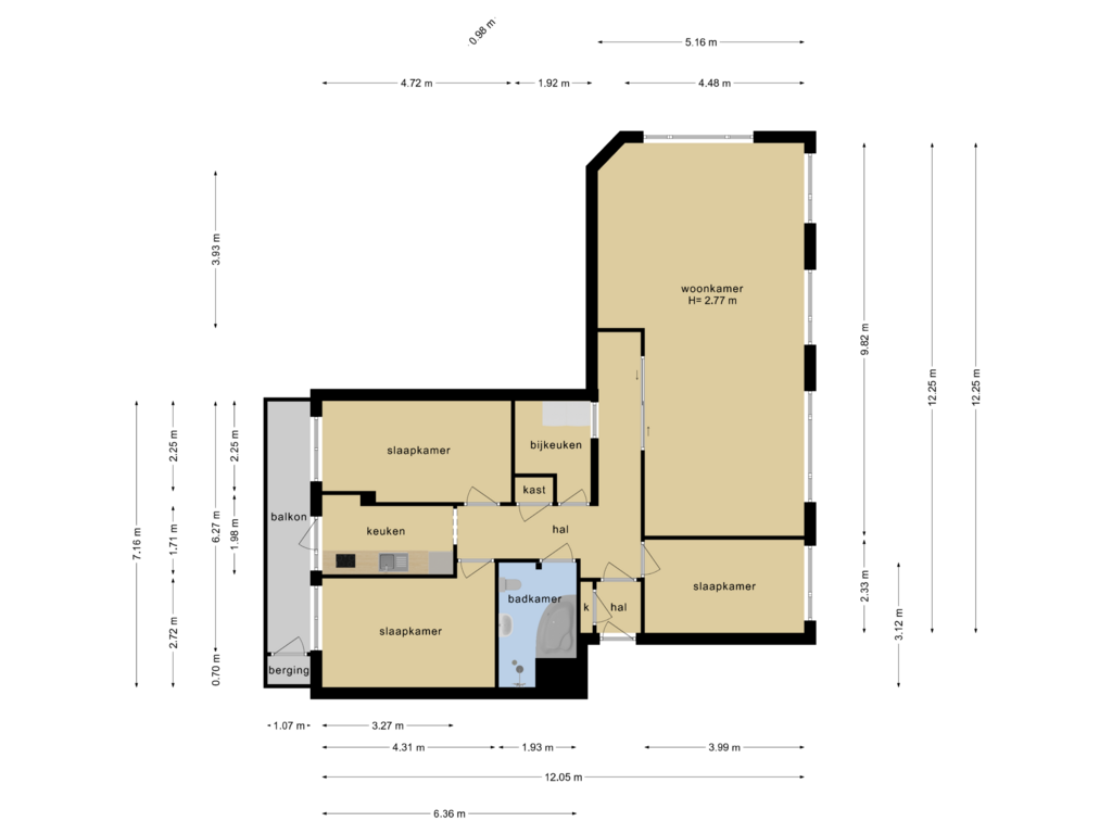 Bekijk plattegrond van Appartement van Veluweplein 31