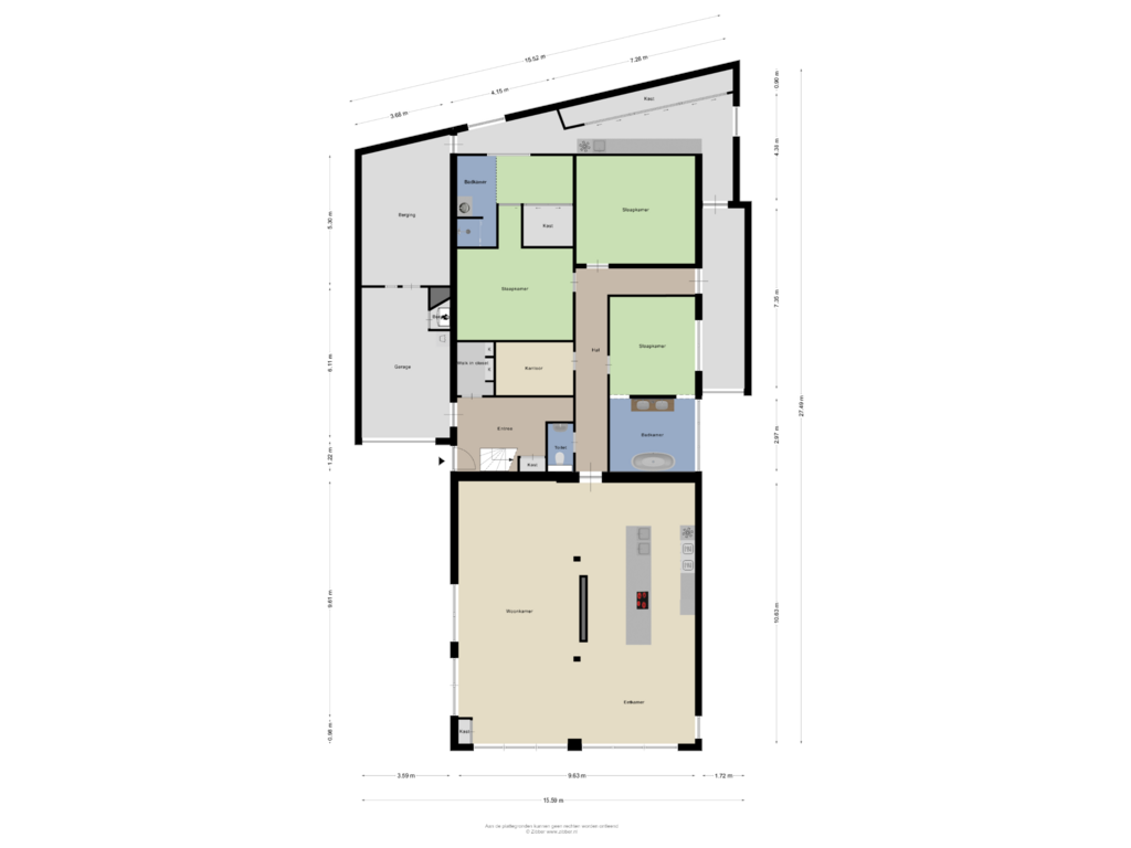 Bekijk plattegrond van Begane grond van Dorpsstraat 256