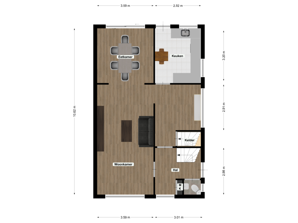 Bekijk plattegrond van First floor van Koestraat 40