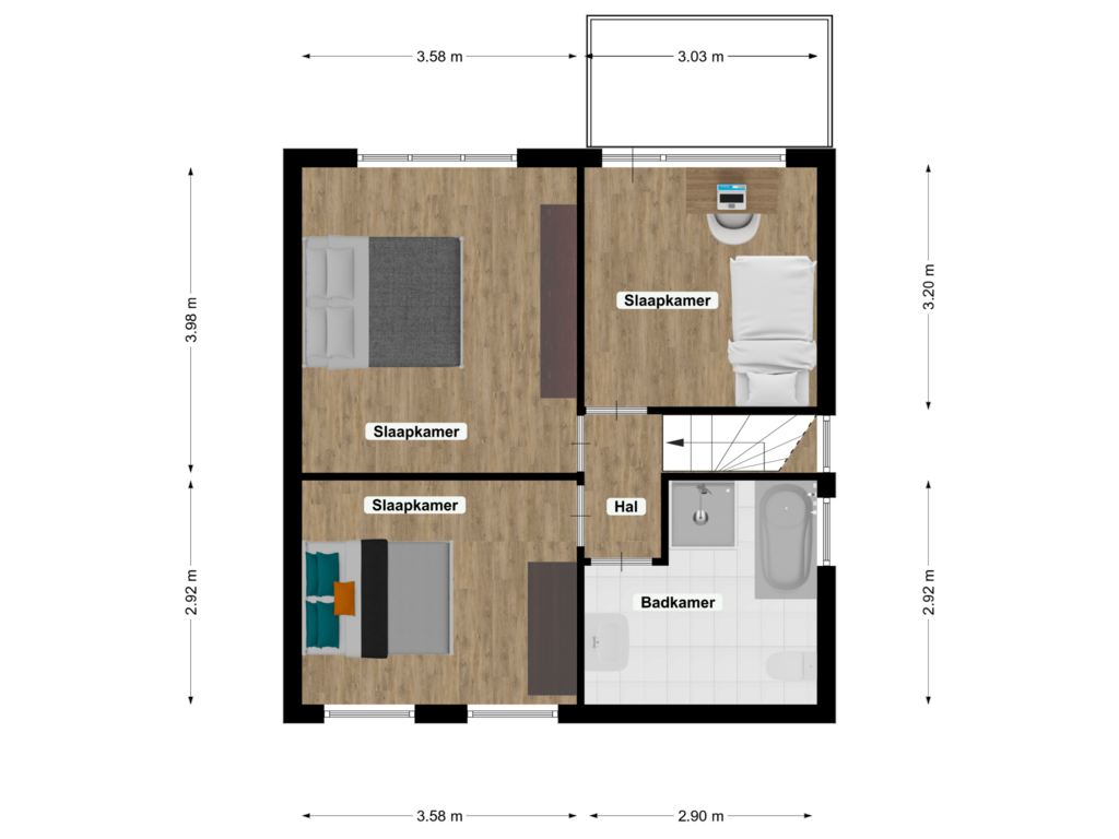 Bekijk plattegrond van Floor 1 van Koestraat 40