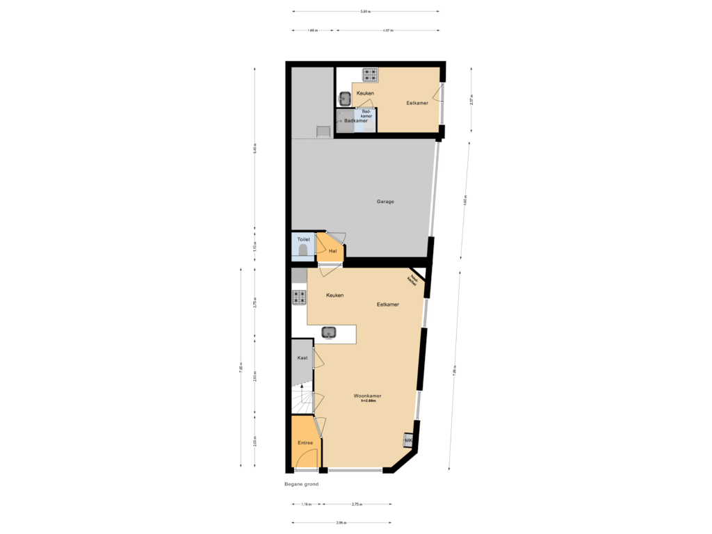 Bekijk plattegrond van Begane grond van Soendastraat 9