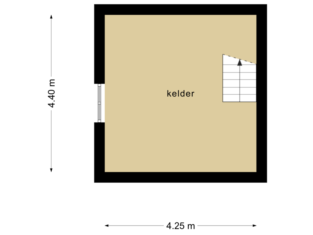 Bekijk plattegrond van Kelder van Paardenstraat 14